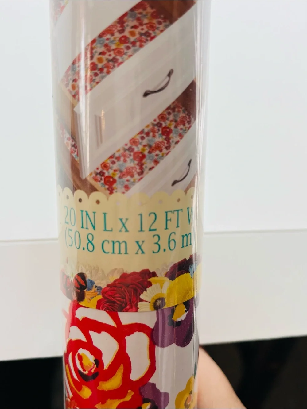 The Pioneer Woman Flea Market Floral Adhesive Laminate Drawer Shelf Liner ONE 12